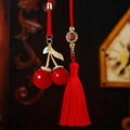 Mixed Crystal Cherry Apple Cabbage Mahjong and Fish Car Hangers view 1