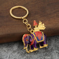 Patterned Elephant Metal Keychain, Six Color Styles view 4