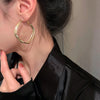 Gold Square Hoops