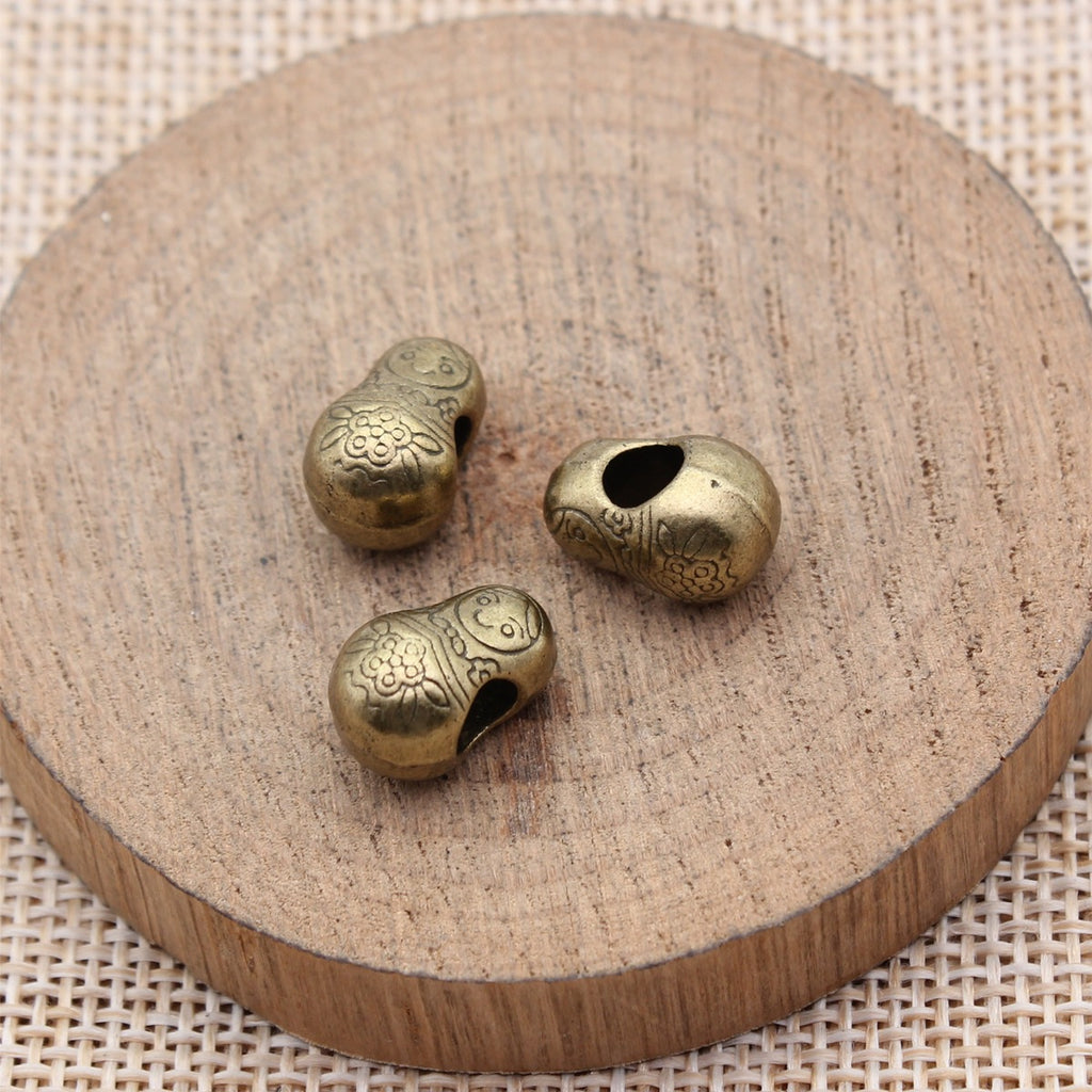 13x8.8x8.7mm 2.5g Multicolor Zinc Alloy Matryoshka Doll Large Hole Double Sided Beads for DIY Necklace Bracelet Making