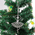 Silver Rhinestone Ballerina Girl Metal Hanging Ornaments view 2