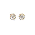 Gold and Silver Clear Look Round Magnetic Stud Earrings view 5