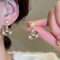 Mixed Pearl Look Floral and Crystal Stud Earrings Set view 4