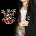 Pink Gold Tone Frog Two Designs Metal Brooch Pin for Jackets and Lapels view 3