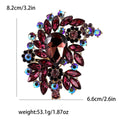 Oversized Crystal Leaf Cluster Brooch in Eight Colors view 12