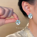 Silver Ocean Beach Stud Earrings With Starfish Pearl And Gold view 2