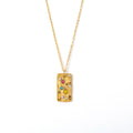 Gold Star Charm Multicolor Zircon Plate Pendant Necklaces view 5