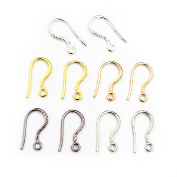 Simple Fishhook Earring Wires with Ball and Loop in Five Finishes
