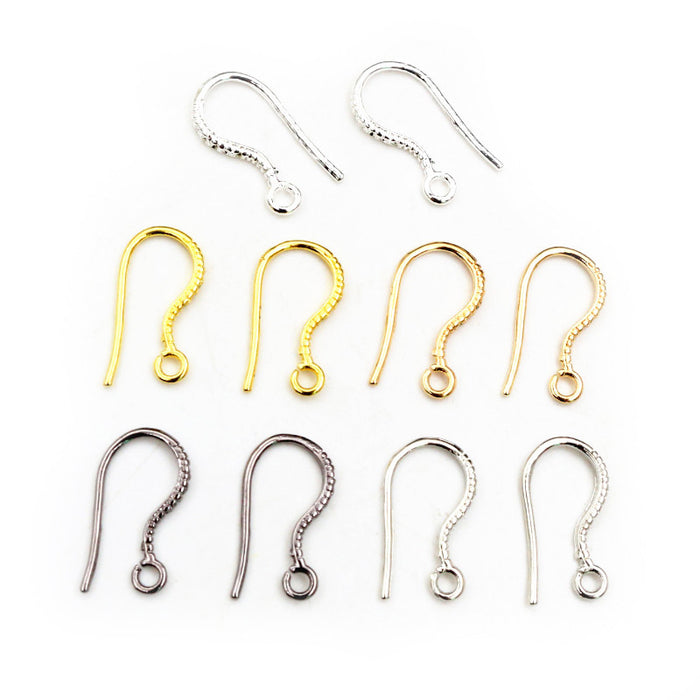 Simple Fishhook Earring Wires with Ball and Loop in Five Finishes