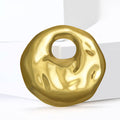 Organic Open Circle Brooch with Rippling Polished Surface view 2