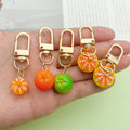 Citrus Fruit Charm Keychains in 8 Pictured Variations for Bags and Keys view 2