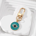 Gold and Silver Tone Rhinestone Evil Eye Clip Keychains view 9