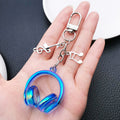 Transparent Blue Headphone and Music Note Clip Keychain Eight-Color Collection view 3