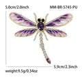 Long Tail Dragonfly Brooch in Four Gradient Enamel Colors view 6