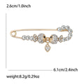 Crystal Twin Fish Safety Pin Brooch in Gold or Silver Tone view 7