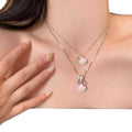 Pink Shell Pendant Necklaces with Silver Tone Ocean Charms in Three Styles view 5