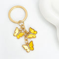 Enamel Butterfly Charm Cluster Keychain With Crystal Accents view 8