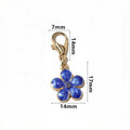 Colorful Enamel Flower Charms with Lobster Clasps in 13 Colors view 2