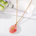 Gold Tone Faceted Stone Style Symbol Pendant Necklaces in Eleven Designs view 11