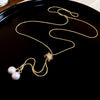 Gold Pearl Lariat