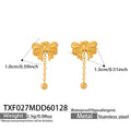 Bow Heart Drop Necklace And Bow Ball Drop Stud Earrings view 6