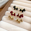 Flocked Horse Pearl Stud Earrings Decorative Jewelry Design view 2