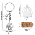 Silver Spider Web Metal Keychain Split Ring Chain Charm view 2
