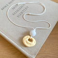 Oval Resin Pendant Necklaces in Five Soft Color Options view 8