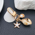 Gold Tone Starfish Conch Scallop and Pearl-Look Clasp Charms for Accessory Making view 4