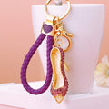 Jeweled Peep Toe High Heel Keychains in Five Colors with Braided Loop Options view 3