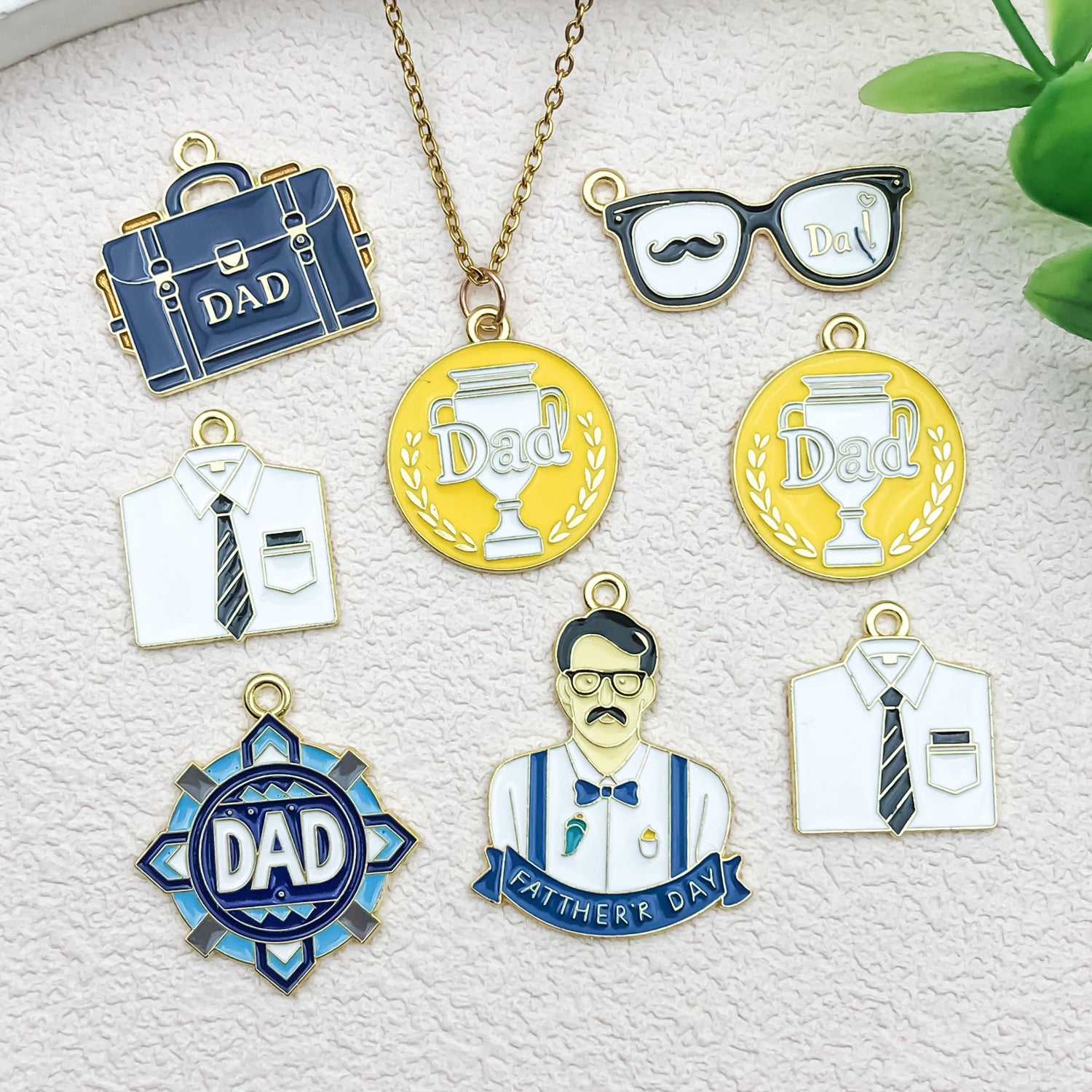 Enamel Zinc Alloy Enamel Charm Pendants Style 8062