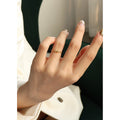 Gold Delicate Chain Single Bead Rings Multiple Sizes view 3