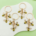 Bee and Honeycomb Charm Keychains in 48 Pictured Variations for Bags and Keys view 4