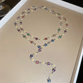 Colorful Daisy and Butterfly Y Drop Necklace Fashion Jewelry view 4