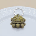 Silver Tone Three Headed Turtle Novelty Split Ring Keychain view 2
