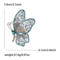Large Filigree Rhinestone Butterfly Brooch Six Colors view 9