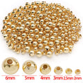 Smooth Round Metal Spacer Beads in Six Sizes for Jewelry Making view 7