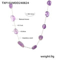 Irregular Natural Chip Stone Necklace And Bracelet Station Chain view 7