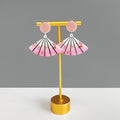 Acrylic Fan Drop Earrings Landscape Cherry Blossom Styles view 8