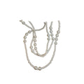 Long White Pearl Multi Size Geometric Strand Necklace view 5