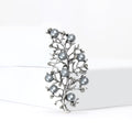 Openwork Leaf Branch Brooch With Faux Pearl Accents view 4