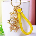 Jeweled Lamb Keychains in Five Colors with Braided Loop Options view 12
