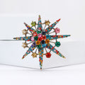 Eight Point Crystal Starburst Brooch In Four Colorways view 4