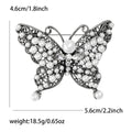 Pearl Butterfly Brooch Filigree Antique Gold Silver Crystal Pin view 6