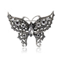 Filigree Crystal Butterfly Brooch Red Blue Black Clear view 5