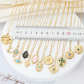Gold Tone Vintage Eye and Symbol Medallion Necklaces in Thirteen Designs view 5
