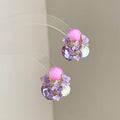 Colorful Crystal Butterfly Stud Earrings in Four Options view 4