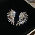 Crystal Wing Statement Stud Earrings In Five Colors view 10