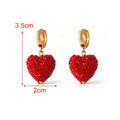 Sparkling Faceted Heart Drop Earrings in Nine Colors view 4