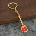 Gold-Tone Dombra-Shaped Metal Keychain, Seven Color Styles view 9
